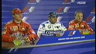 Les qualifications du Grand prix de F1 du Canada 2002