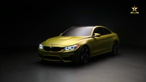 Classic and Elegant Car Golden BMW Concept M4 Coupe