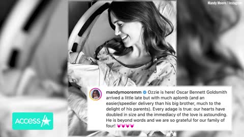 Mandy Moore’s Son Gus Loving Being A ‘Big Bro’ In Adorable Pic w Baby Ozzie