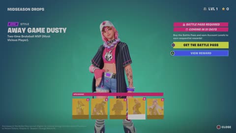 Away Game Dusty FORTNITE Away Game Dusty Skin Fortnite Chapter 4 Skin Fortnite New Season Skins