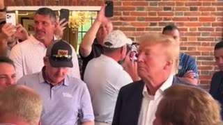 Trump jams to Rich Men North of Richmond with the crowd.