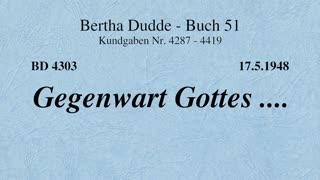 BD 4303 - GEGENWART GOTTES ....