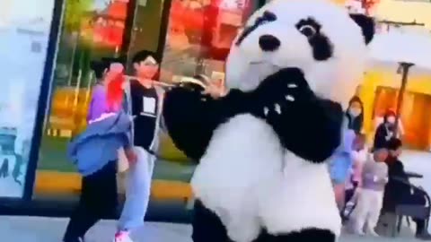 Running panda