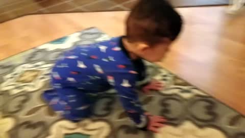 Adorable 1 year-old is hilariously desperate to get ball