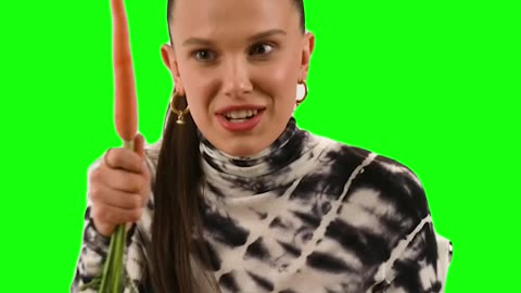 “The Dirtier the Better” Millie Bobby Brown (Millie With a Carrot) | Green Screen