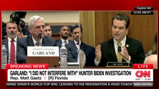 Gaetz Asks Garland Point-Blank If The DOJ 'Told President Biden To Knock It Off With Hunter?'