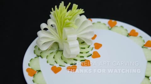 Leek Flower Carving | Vegetable Flower | Food Decoration 4K