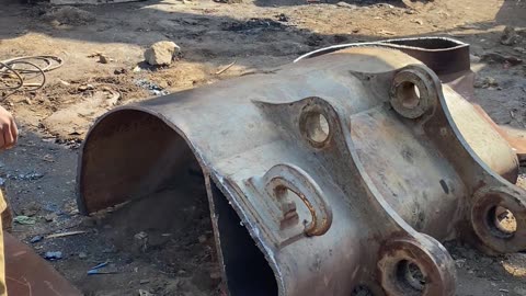 😱Excavator Bucket Cutting #excavator #hydraulic #bucket #shortsvideo