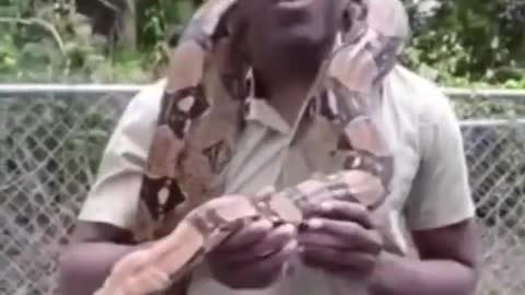 AMAZING VIDEO of Me Holding A Large SNAKE