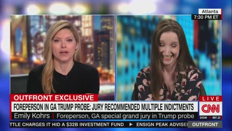 Georgia Grand Juror laughs on CNN as she discusses Trump Case