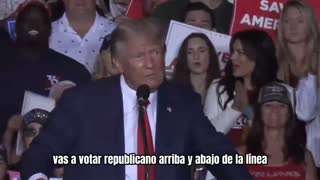 PRESIDENTE TRUMP EN NEVADA: vas a votar republicano arriba y abajo de la línea