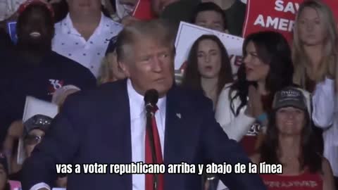 PRESIDENTE TRUMP EN NEVADA: vas a votar republicano arriba y abajo de la línea