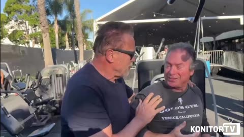 Arnold Schwarzenegger Visits Subscriber Making Progress