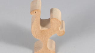 Handmade Wood Toy Ostrich Unfinished Cutout Noahs Animal Cracker Ark