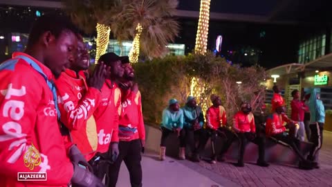 African fans Food delivery drivers bring cross-continent support