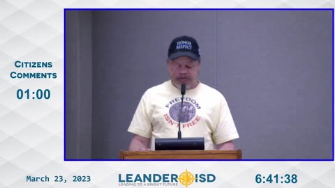 "I'm Here to Fight for My Freedoms" Leander Father's Public Comment (03-23-2023)