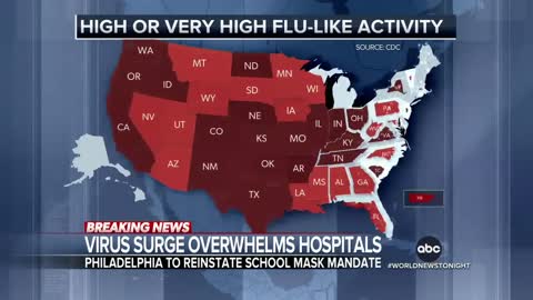 Virus surge overwhelms hospitals across the country