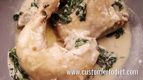 Keto Chicken Florentine - Recipe and Nutritional Information in the Description #ketodietplan #keto