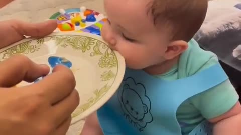 She will eat the plate😄📽️