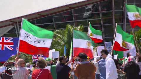 Kiwi Iranians gather outside Labour Party Conference, demand stronger action | nzherald.co.nz