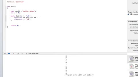 PROGRAMMING IN C++ / X-Code || Tutorial 11 - Character Arrays