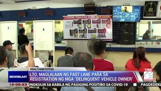 LTO, maglalaan ng fast lane para sa registration ng mga 'delinquent vehicle owner'