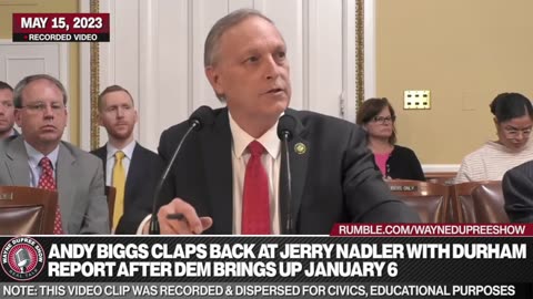 Biggs Claps Back At Jerry Nadler With Durham Report After Dem Brings Up January 6