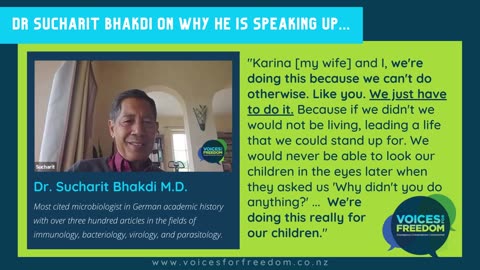 Voices For Freedom with Sucharit Bhakdi: Why I Am Speaking Up