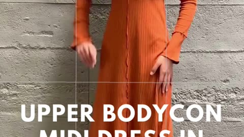 Culture Code | Upper Bodycon Midi Dress In Pumpkin #shorts