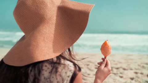 Ice cream on beach