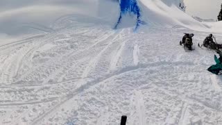 Snowmobile Jump Causes An Emergency