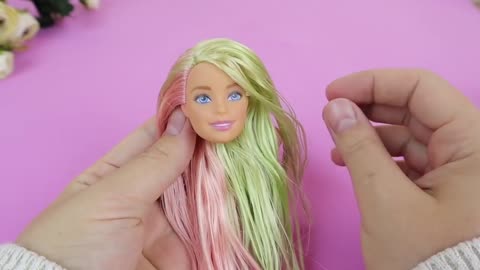 Barbie Dolls Makeover Transformation ~ DIY Miniature Ideas for Barbie ~ Wig, Dress Faceup, and More!