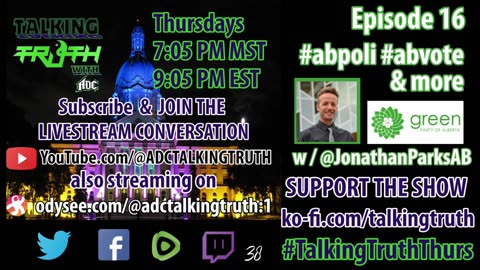 Talking Truth With @ADCTruth Ep 16 #TalkingTruthThurs @ab_poli #abpoli #abvote w/ @JonathanParksAB