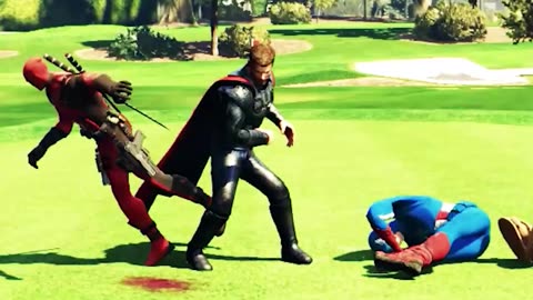 GTA 5: Marvel Superheros Slap Challenge