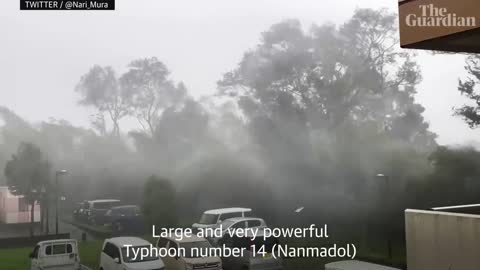 Typhoon Nanmadol hits south-western Japan