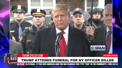 TRUMP ATTENDS FUNERAL FOR NY OFFICER DILLER
