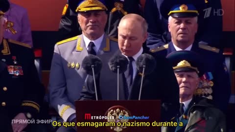 'NATO has created unacceptable threats', Putin says during Victory Day speech