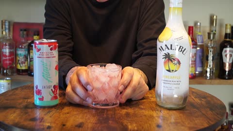 Malibu Pineapple Rum & Alani Hawaiin Shaved Ice Energy Drink