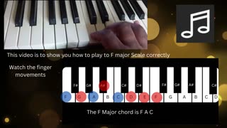 Keyboard lesson F major Scale & arpeggio