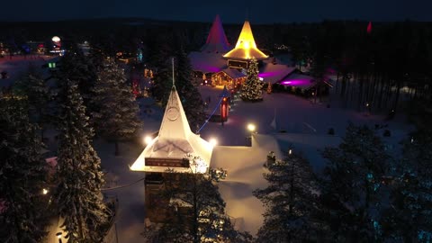 Christmas Departure of Santa Claus & reindeer from Lapland Finland - Rovaniemi Santa Claus Village