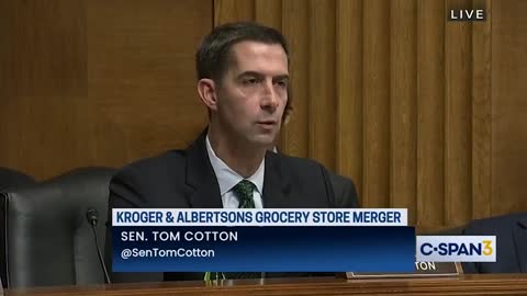 Tom Cotton GOES OFF on Kroger CEO for turning company woke