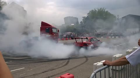 Truck Festival Bucharest 2015-Daf ATI and BMW E36 Drift