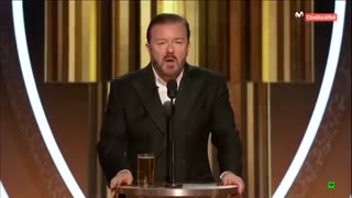 Ricky Gervais Brutal Honesty Calls Out EVERYONE in Hollywood Golden Globes - No One Punched Him Out!