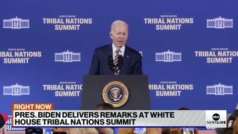 Biden delivers remarks at Tribal Nation Summit