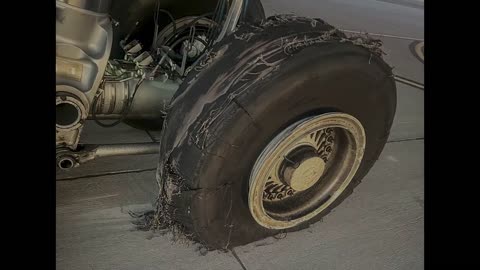 RAF Voyager In Tyre Blow Out Scare