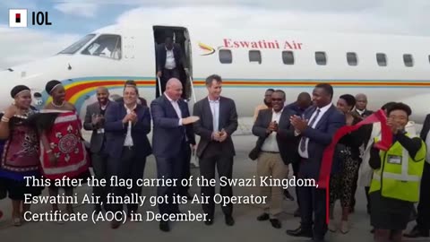 Watch: Flag carrier of Swazi Kingdom, Eswatini Air lands in Cape Town