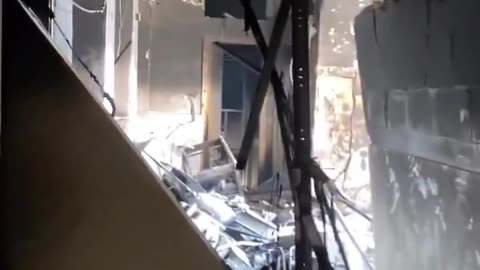 Hospital in Gaza was set ablaze during Israeli forces' ground invasion