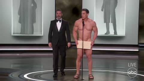 Oscars 2024 Nearly naked John Cena presents award for Costume Design