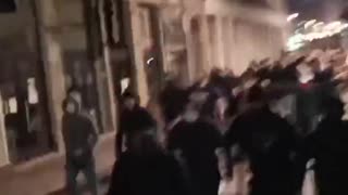 French nationalists in the streets of Lyon are ready to fight protesters