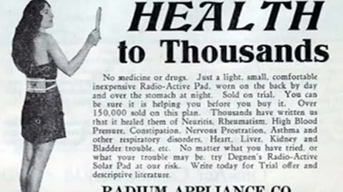 They lied about Radium, radium was called the secret of life back in the 20th century.
